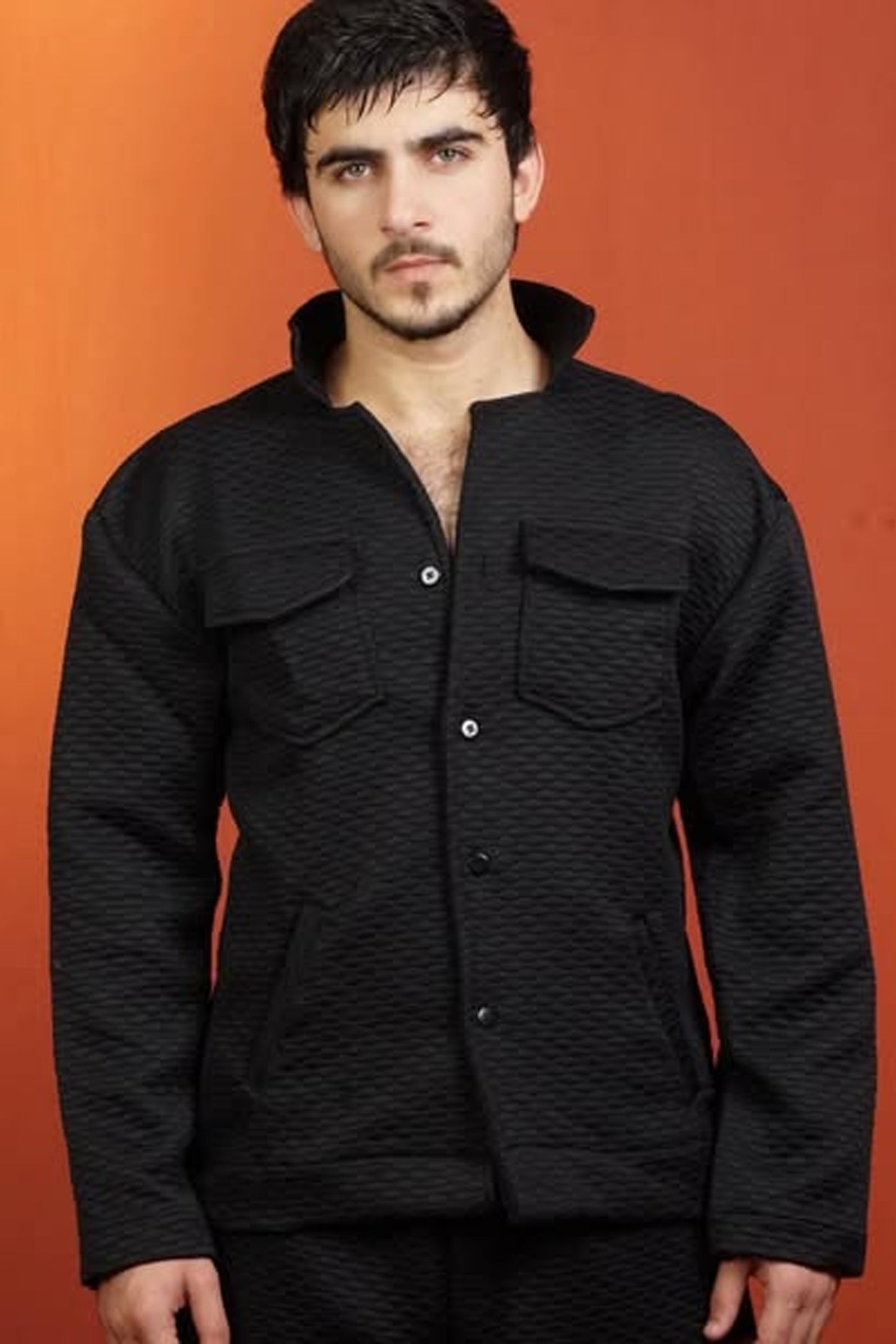 Classic Essence Dot Black Coord Set | Shirt & Trouser