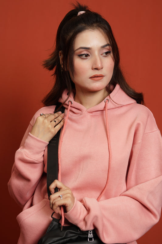 Hoodies Drop Shoulder light Pink Women