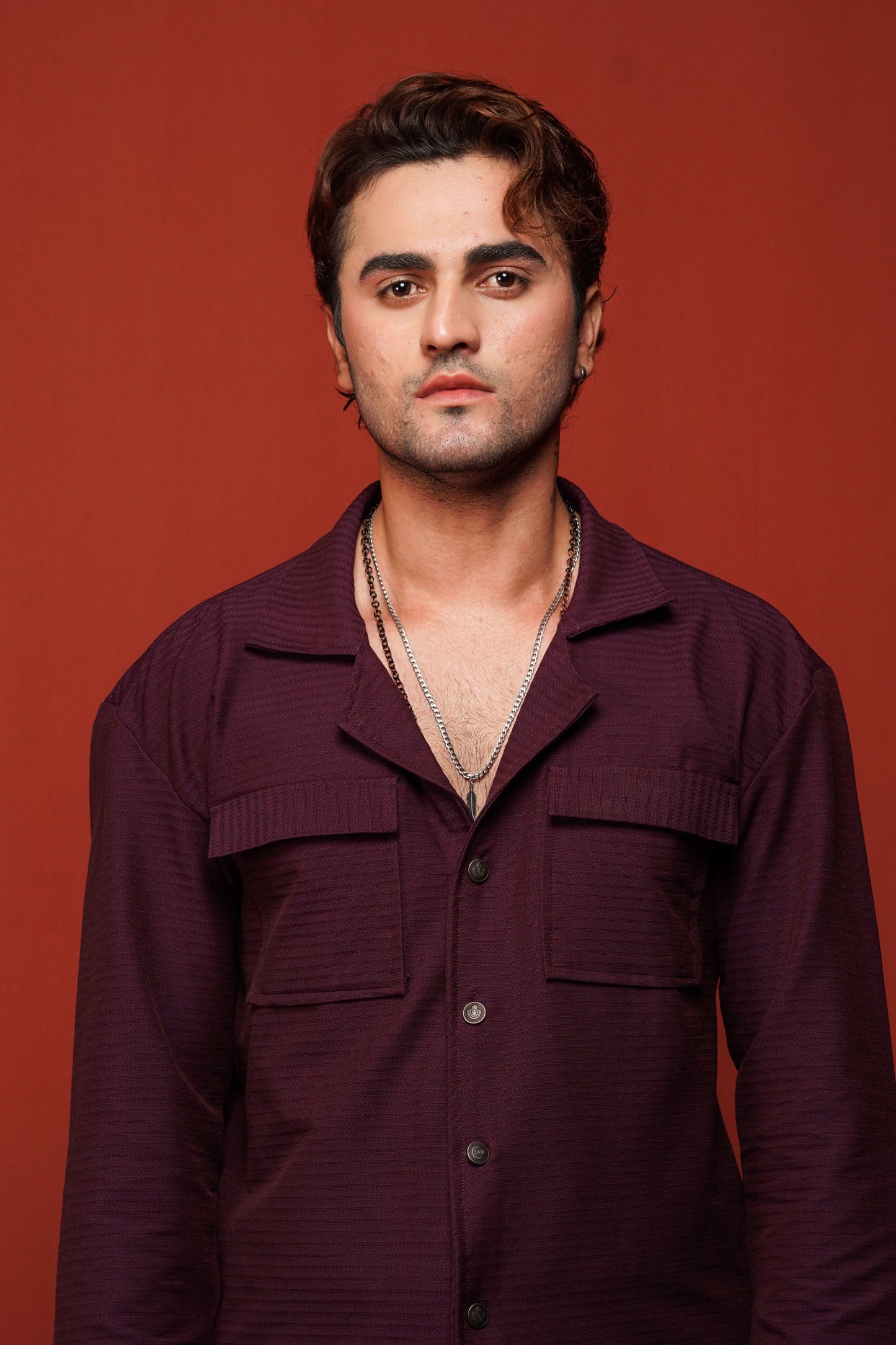 Classic Essence Maroon Coord Set | Shirt & Trouser