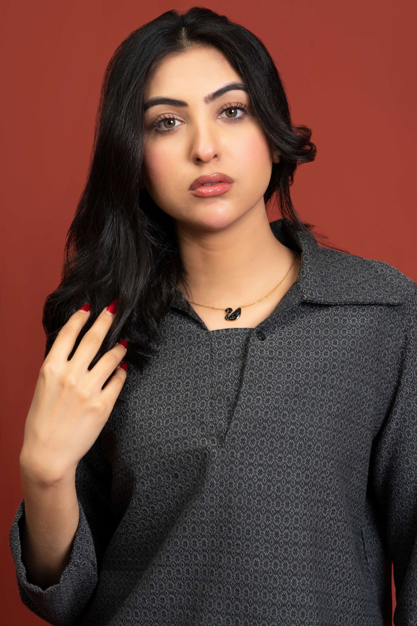 Classic Essence Charcoal Casual Set | Shirt & Trouser