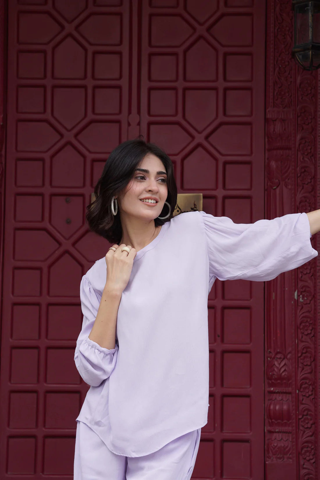 Classic Essence Light Purple Casual Set | Shirt & Trouser