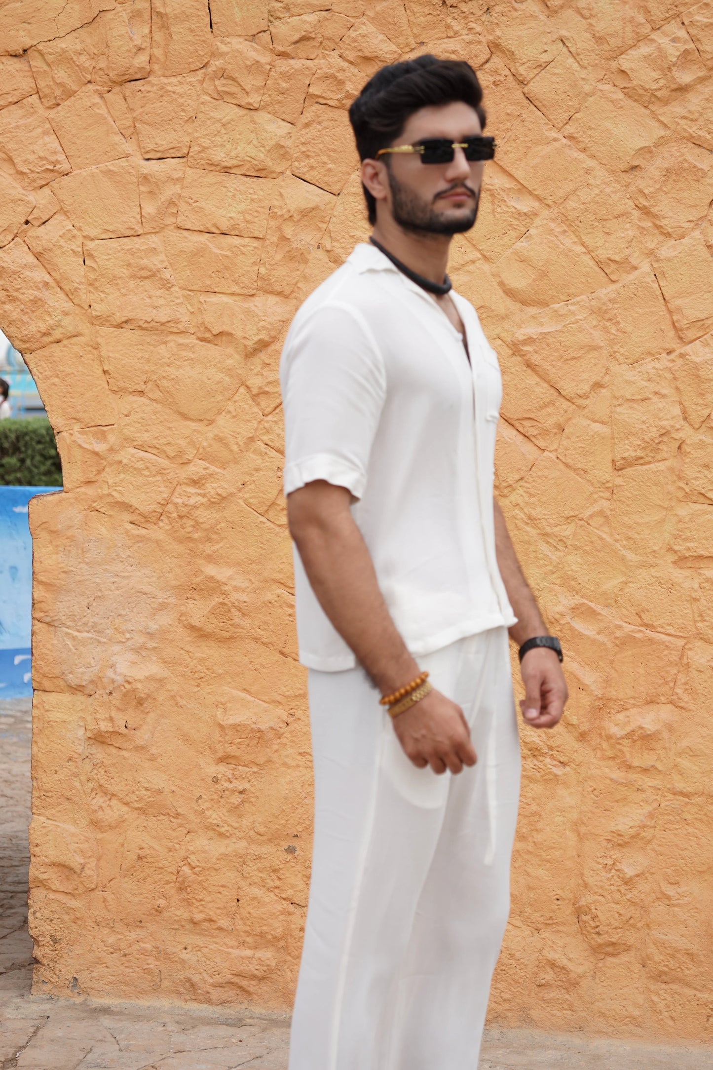 Classic Essence White Coord Set | Shirt & Trouser