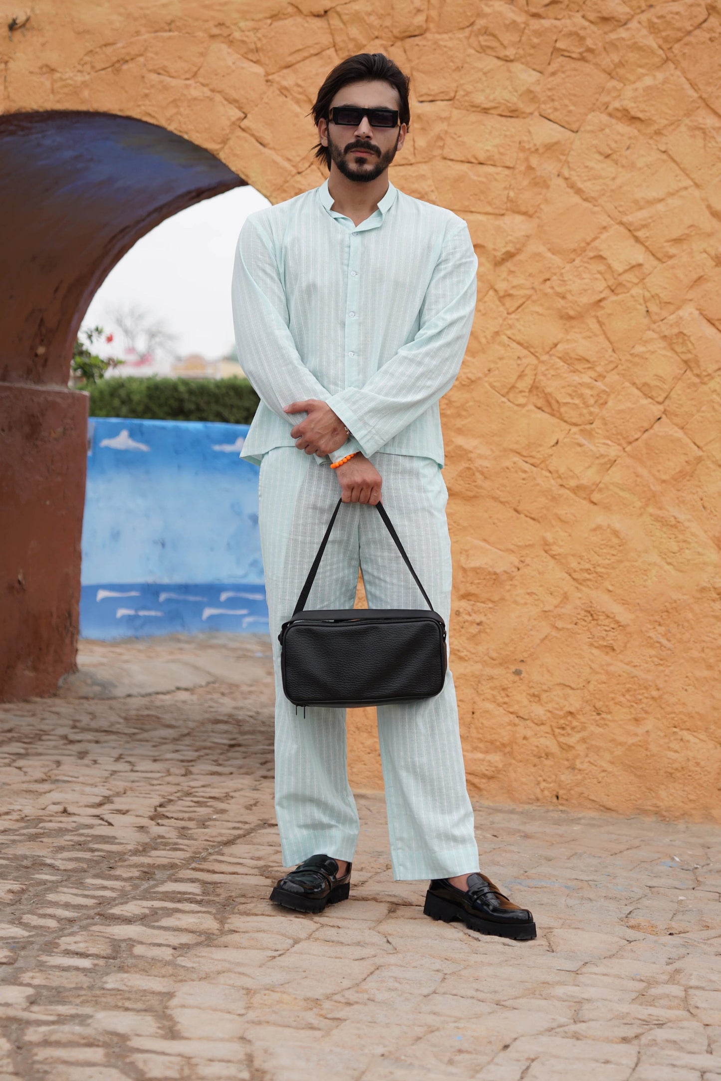 Classic Essence Light Green Coord Set | Shirt & Trouser