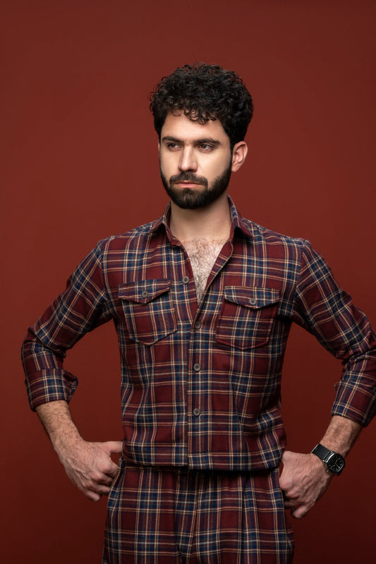 Classic Essence Stripped Coord Set | Shirt & Trouser