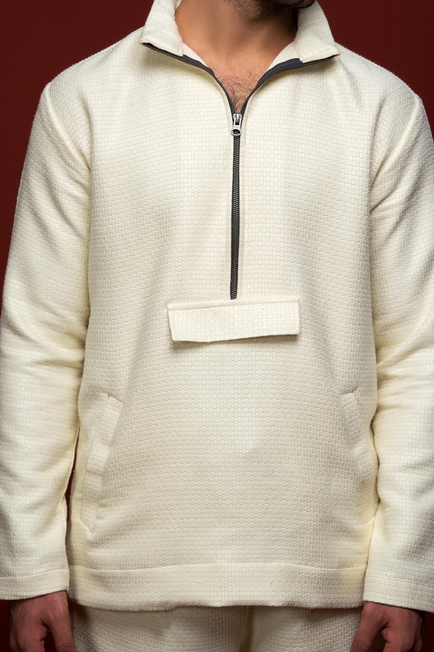 Classic Essence Off-white Coord Set | Shirt & Trouser