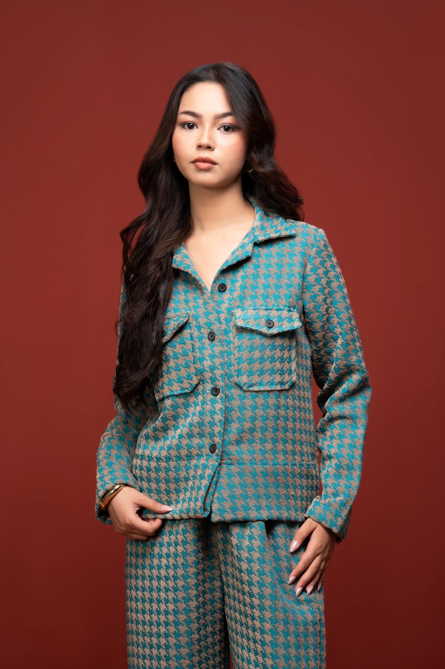 Classic Essence Stripped Casual Set | Shirt & Trouser