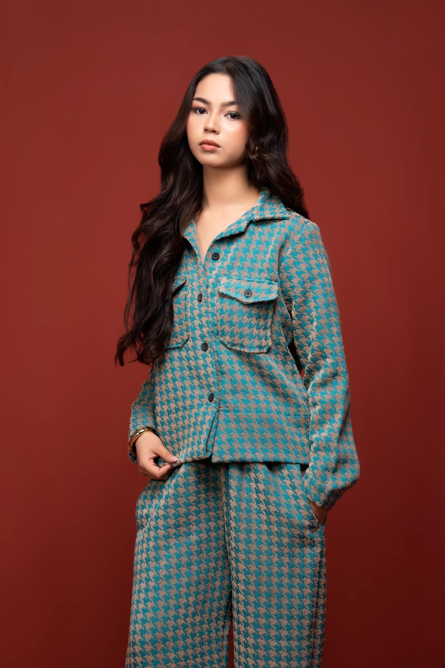 Classic Essence Stripped Casual Set | Shirt & Trouser