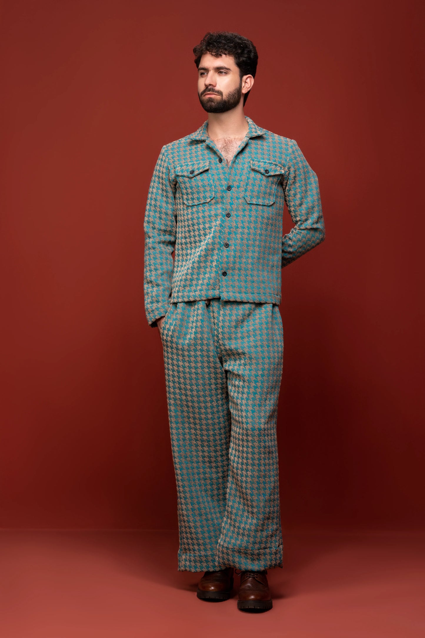 Classic Essence Stripped Coord Set | Shirt & Trouser