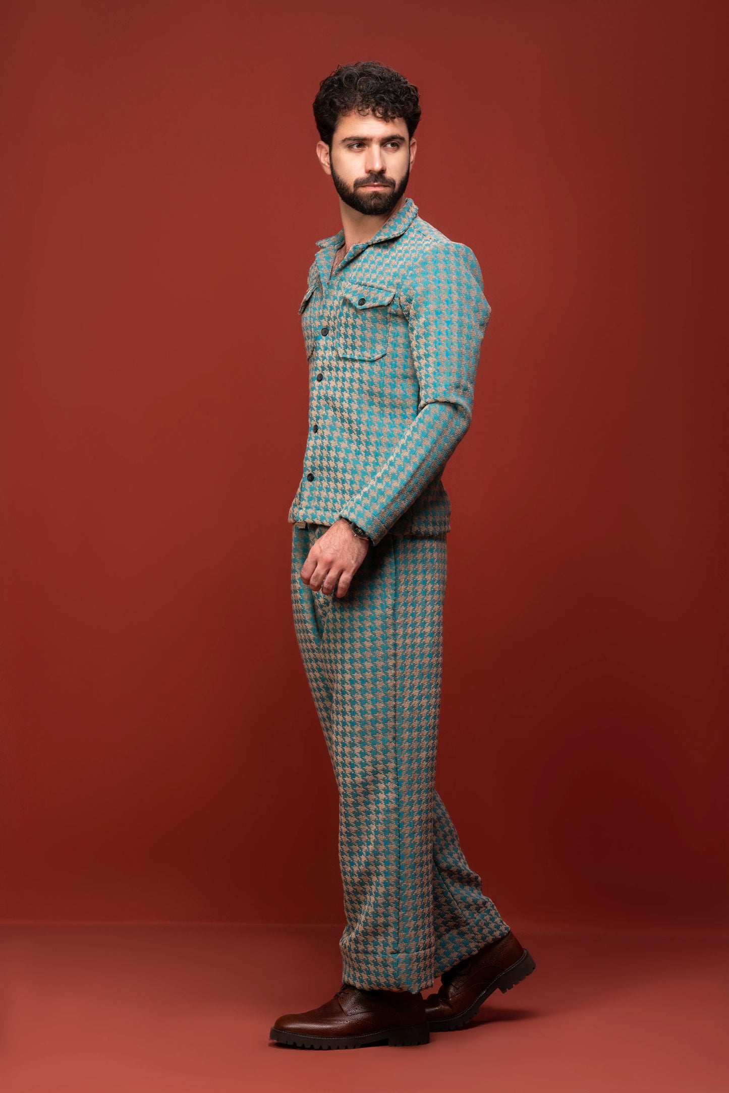 Classic Essence Stripped Coord Set | Shirt & Trouser