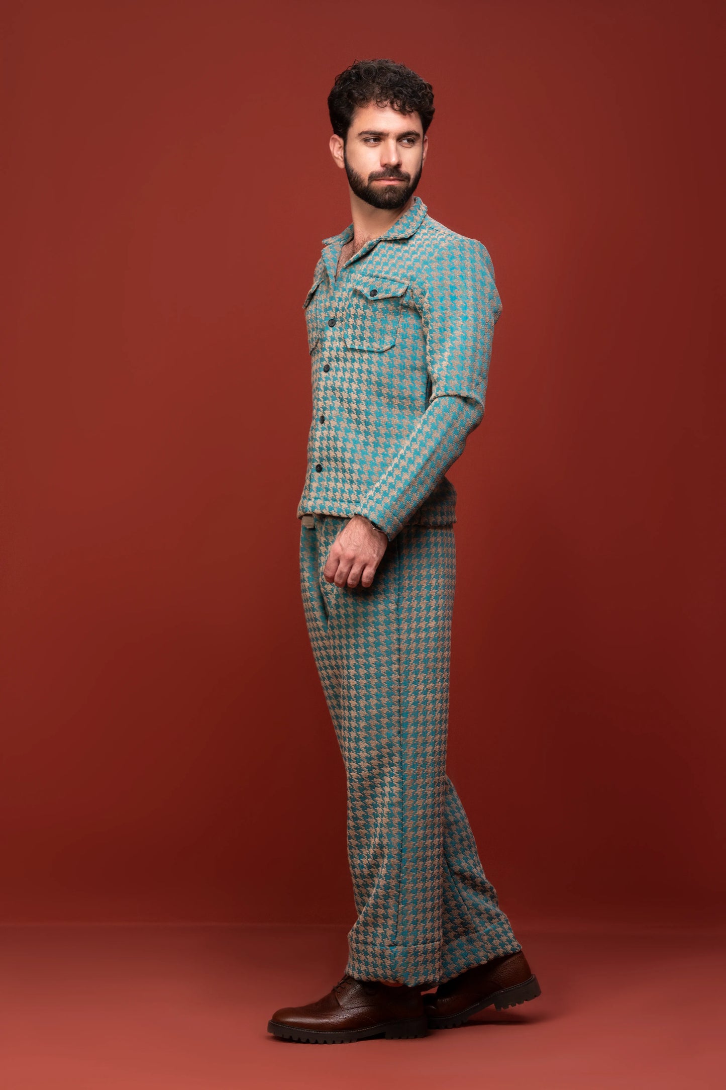 Classic Essence Stripped Coord Set | Shirt & Trouser