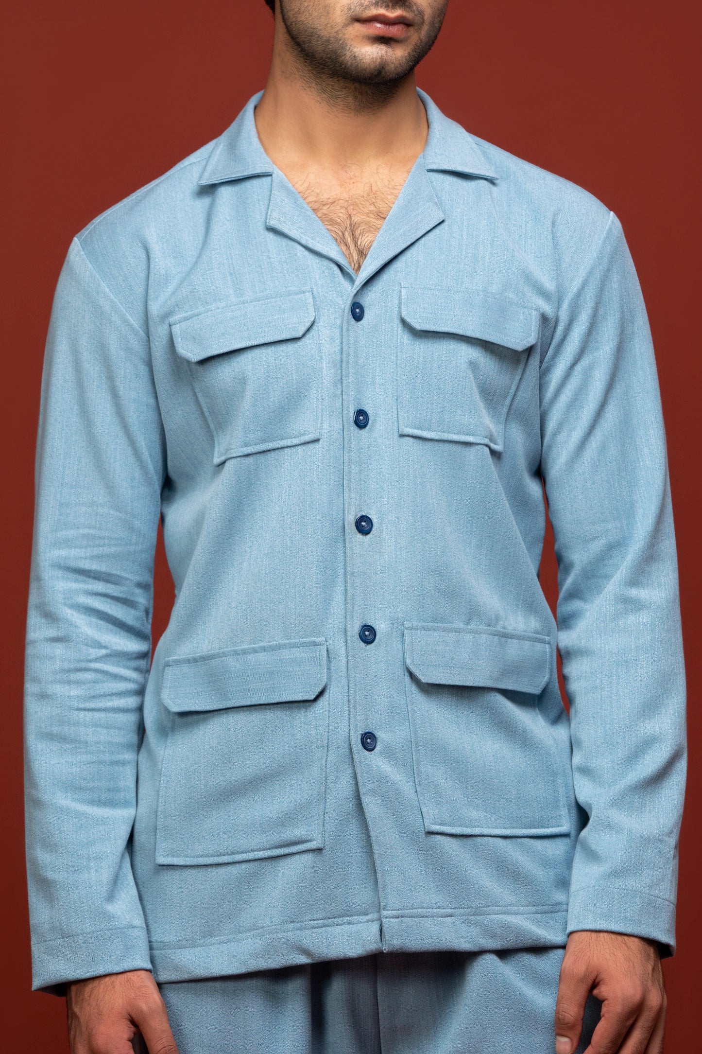Classic Essence Frost Coord Set | Shirt & Trouser