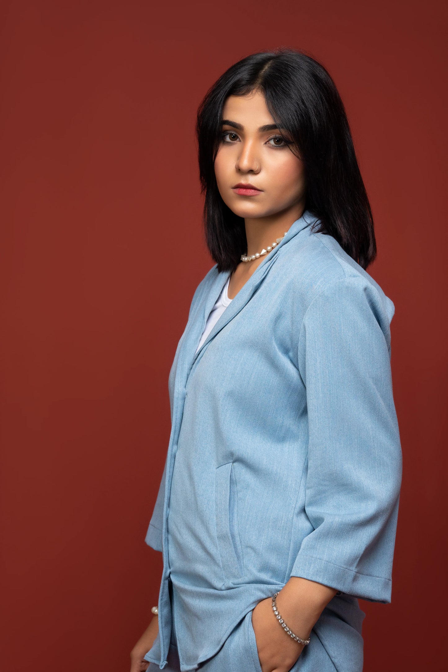 Classic Essence Frost Casual Set | Shirt & Trouser