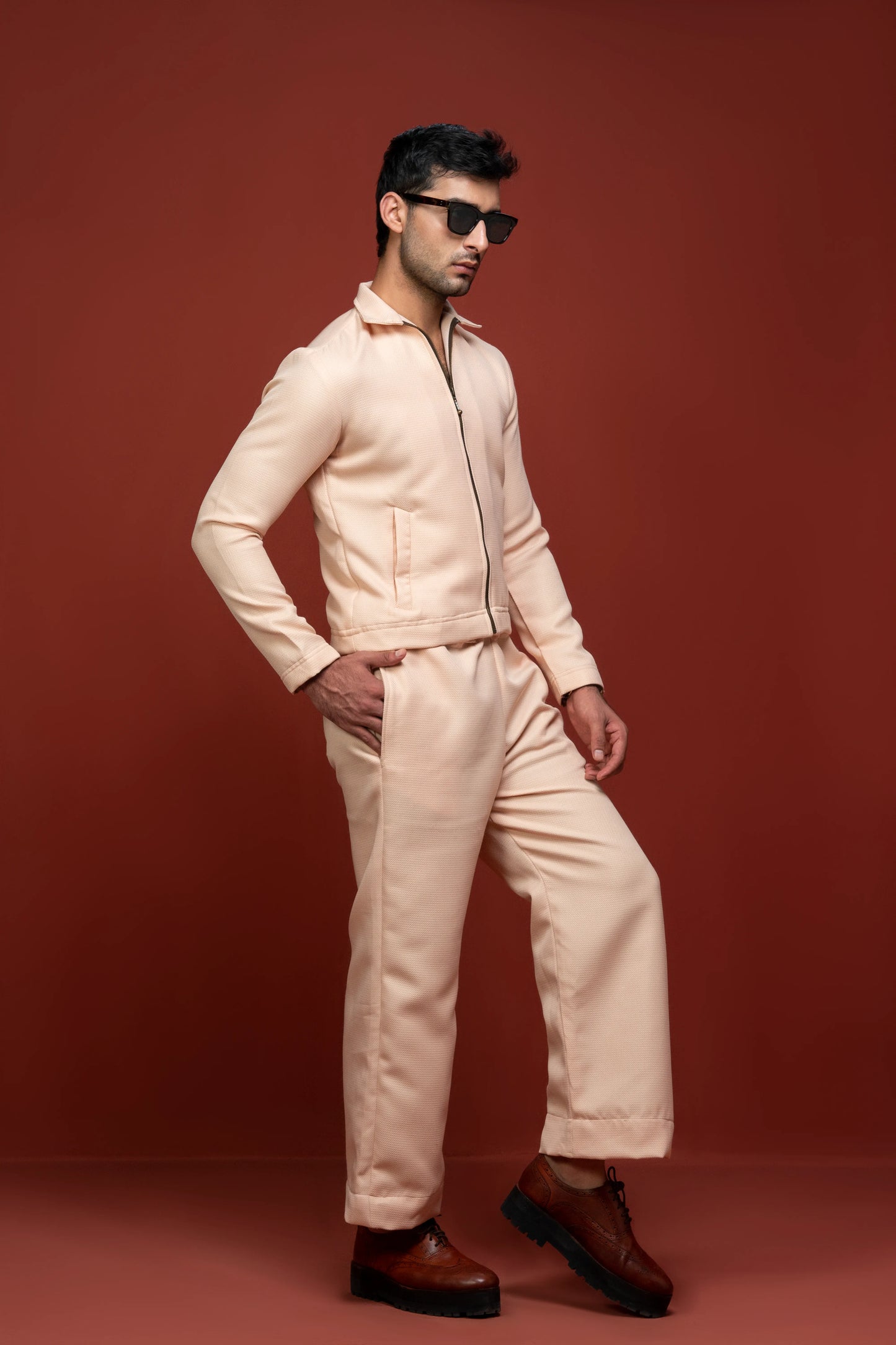 Classic Essence Pink Coord Set | Shirt & Trouser