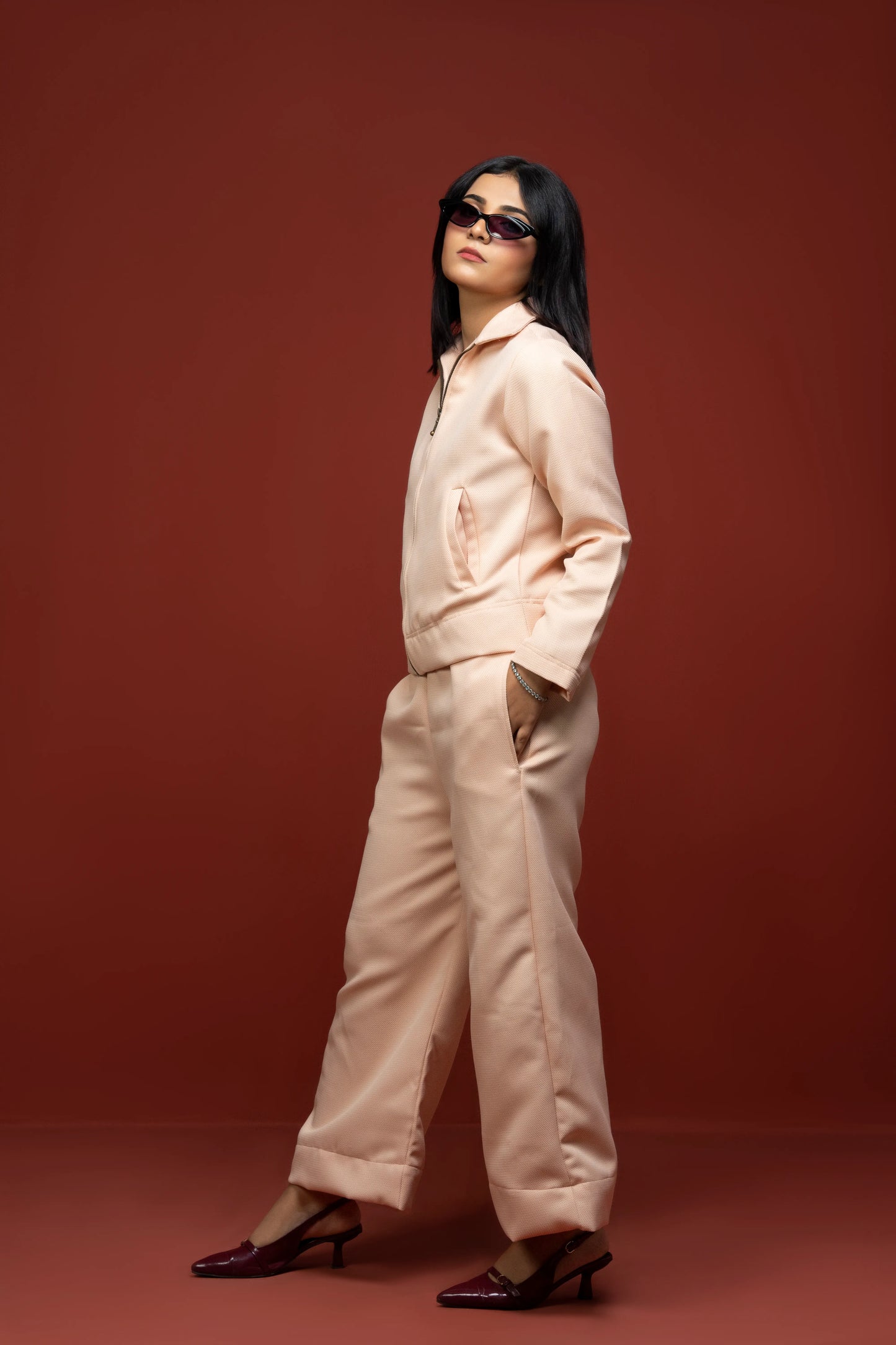 Classic Essence Pink Casual Set | Shirt & Trouser