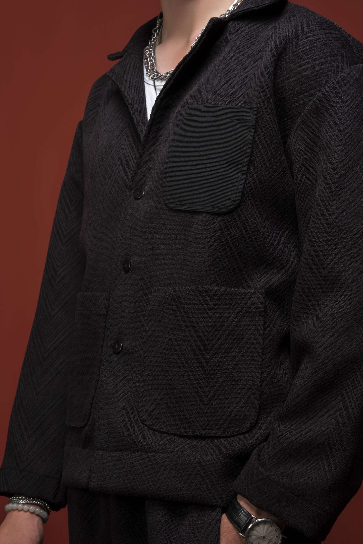 Classic Essence Black Coord Set | Shirt & Trouser