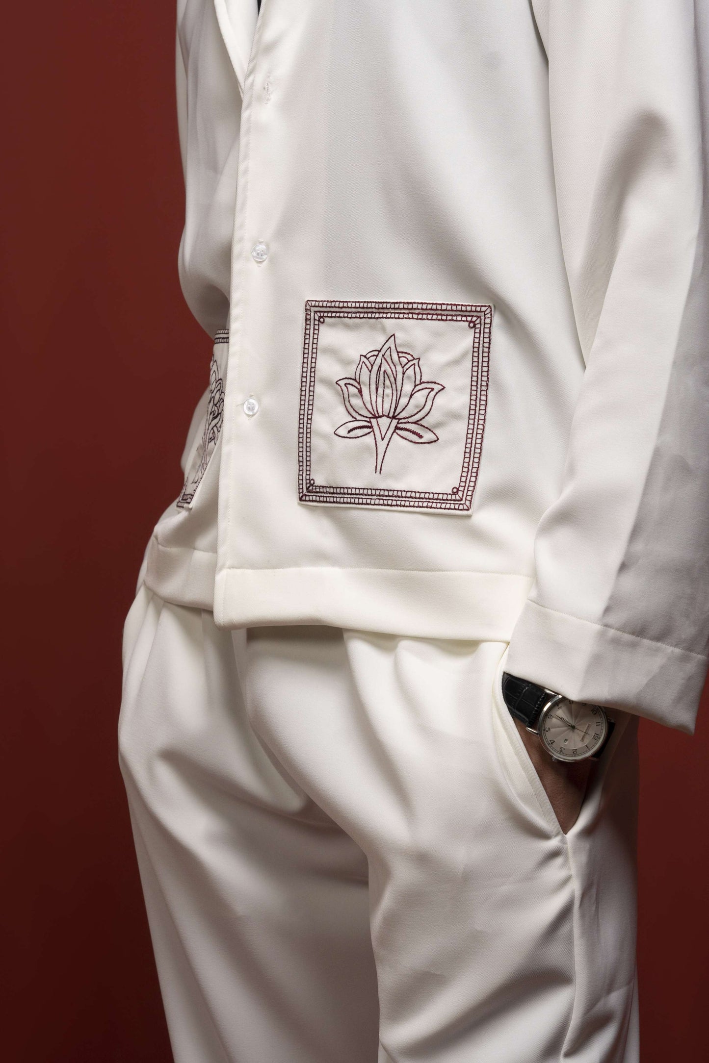Classic Essence White Coord Set | Shirt & Trouser