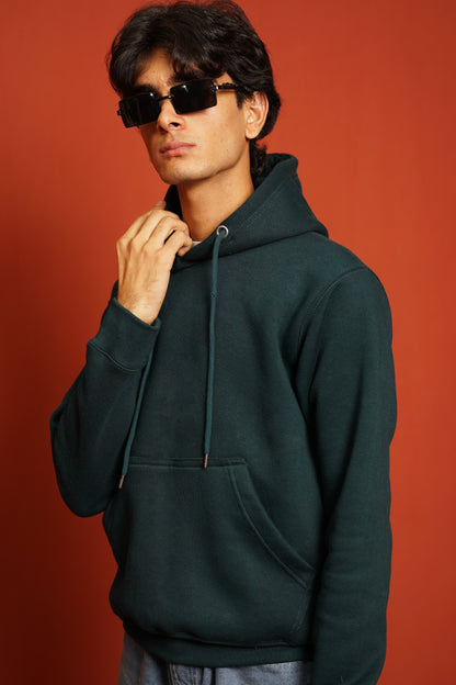 Hoodies Regular Fit Olive Green Men