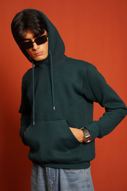 Hoodies Regular Fit Olive Green Men