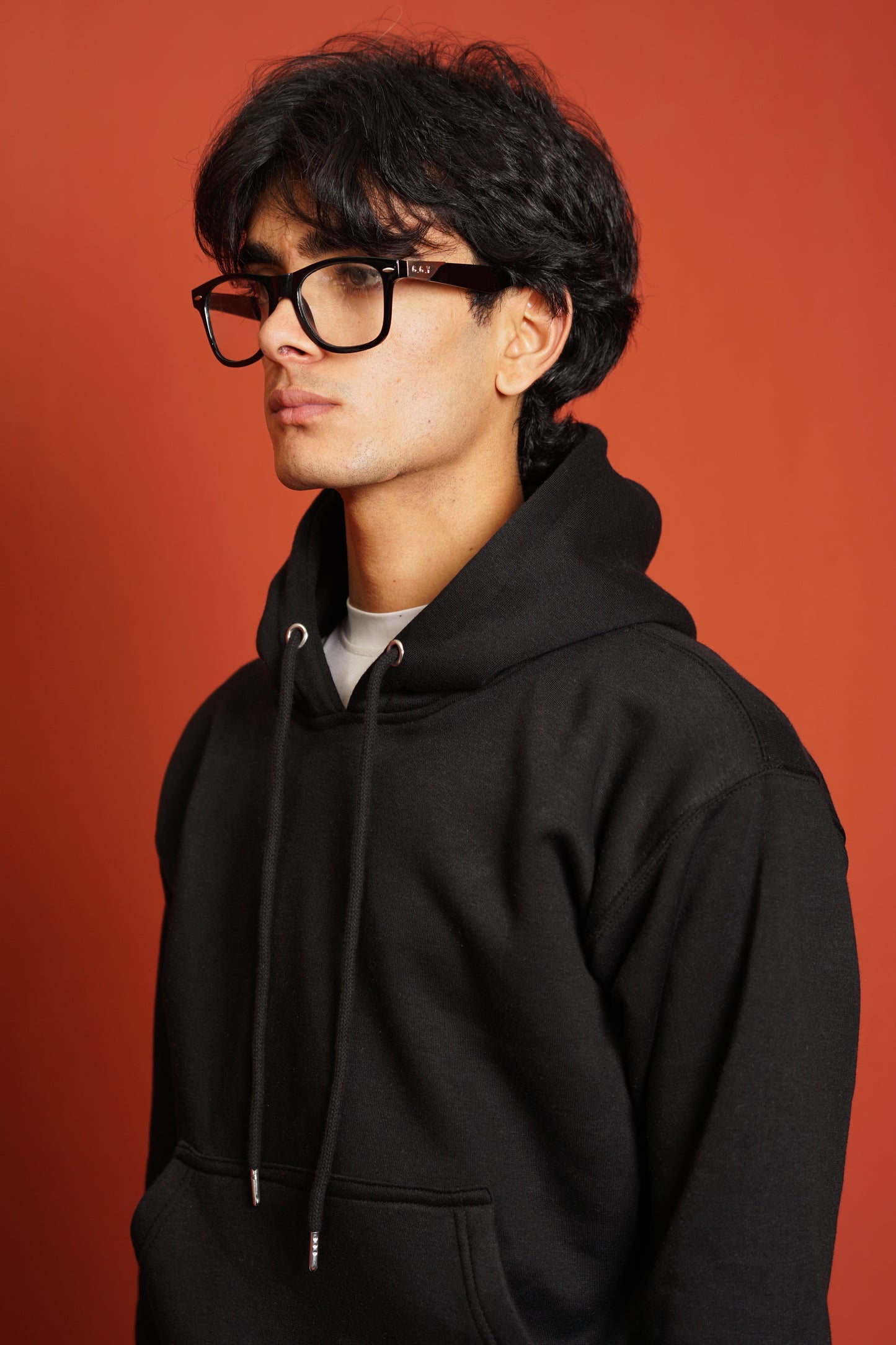 Hoodies Drop Shoulder Black Men