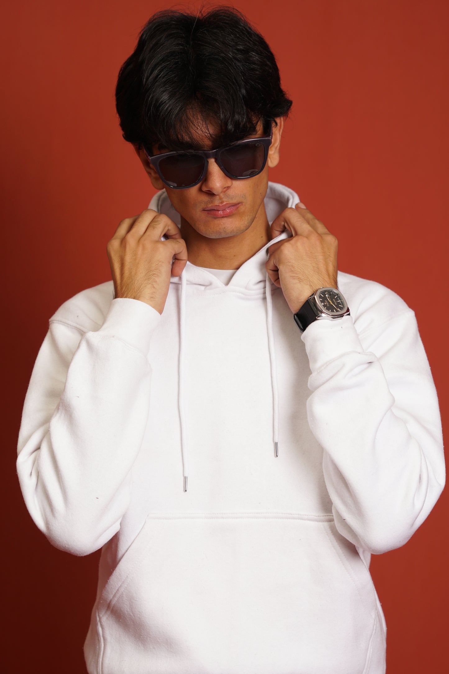 Hoodies Drop Shoulder White Men