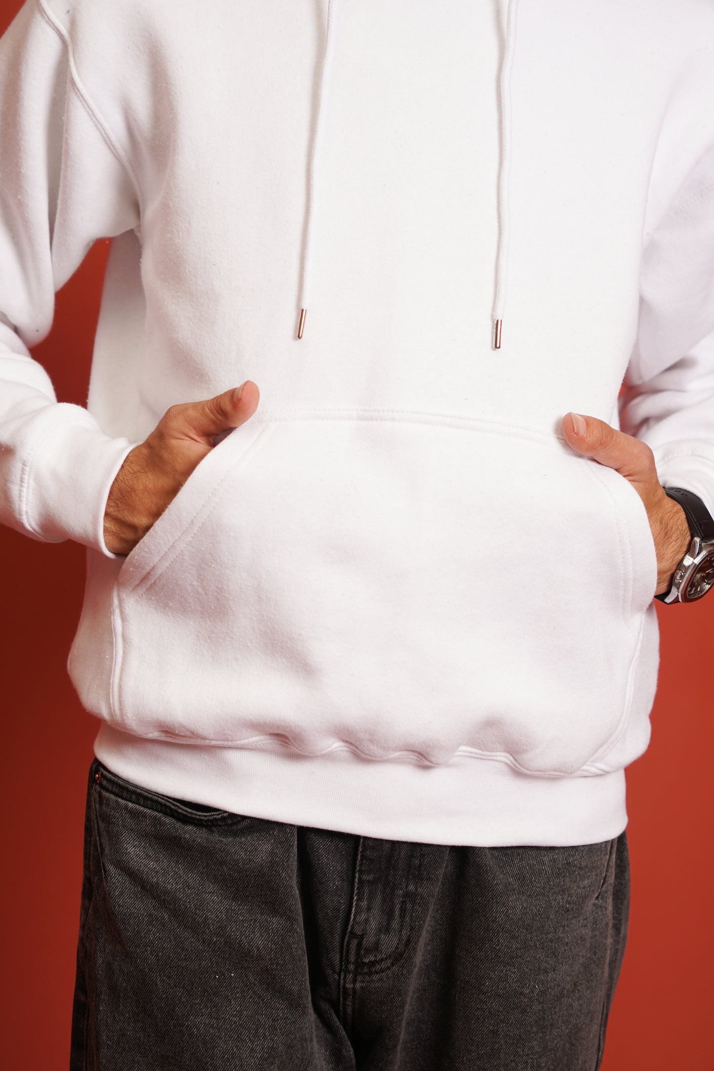 Hoodies Drop Shoulder White Men
