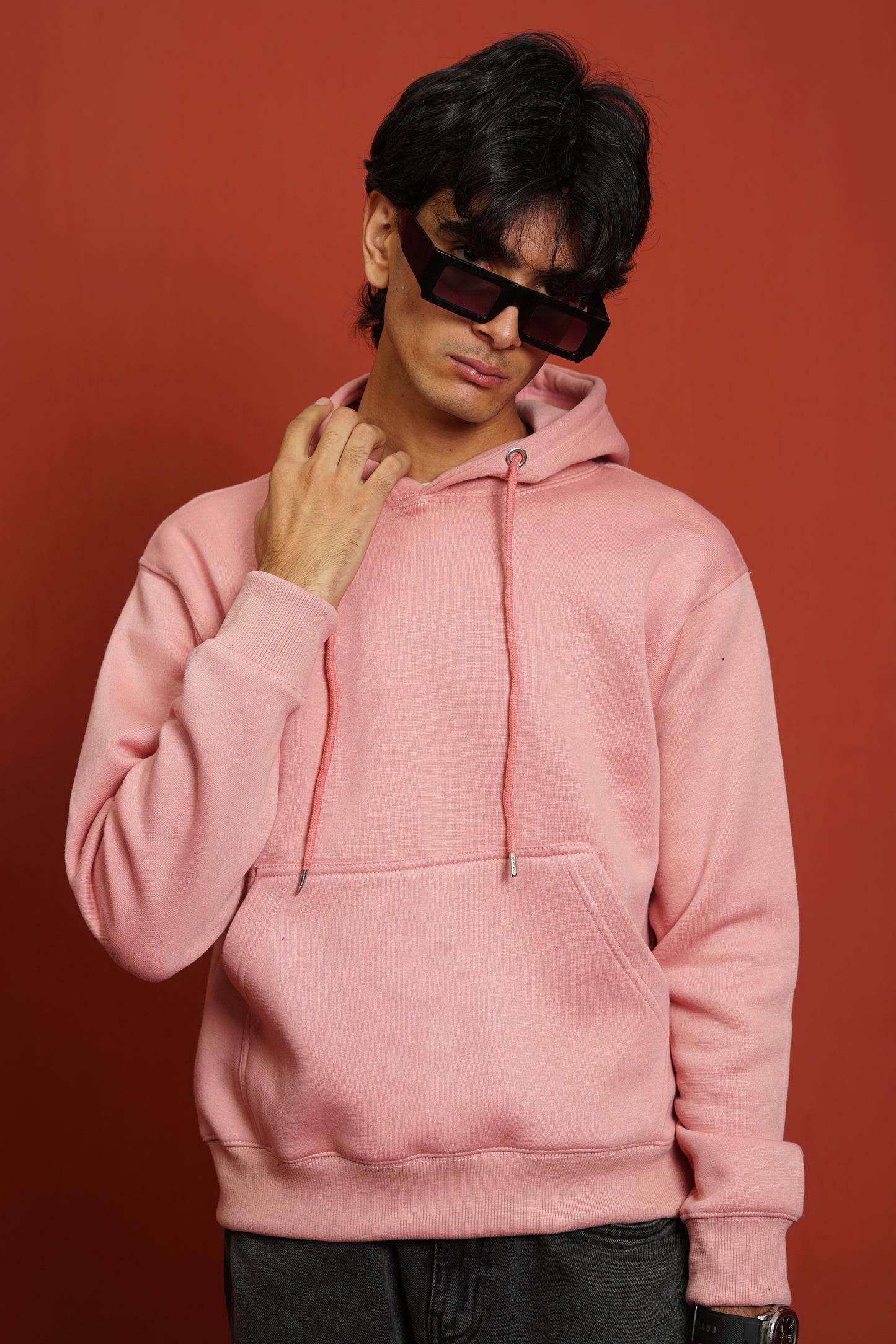 Hoodies Drop Shoulder light Pink Men