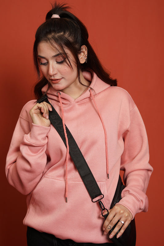 Hoodies Drop Shoulder light Pink Women