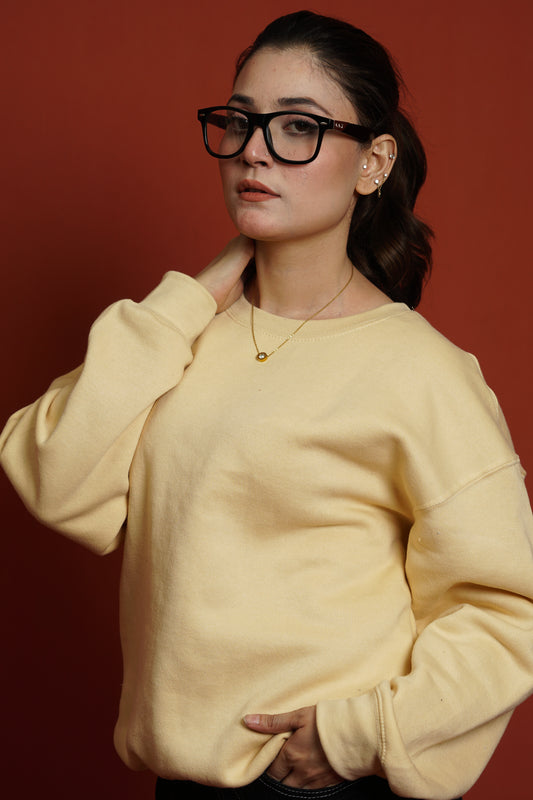 Sweatwear Drop Shoulder Beige Women