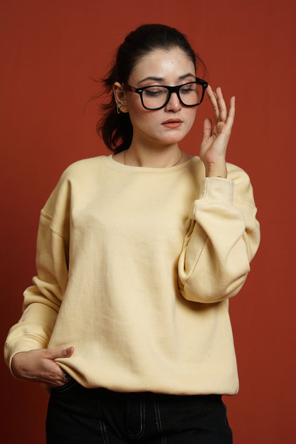 Sweatwear Drop Shoulder Beige Women