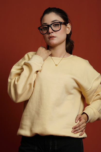 Sweatwear Drop Shoulder Beige Women