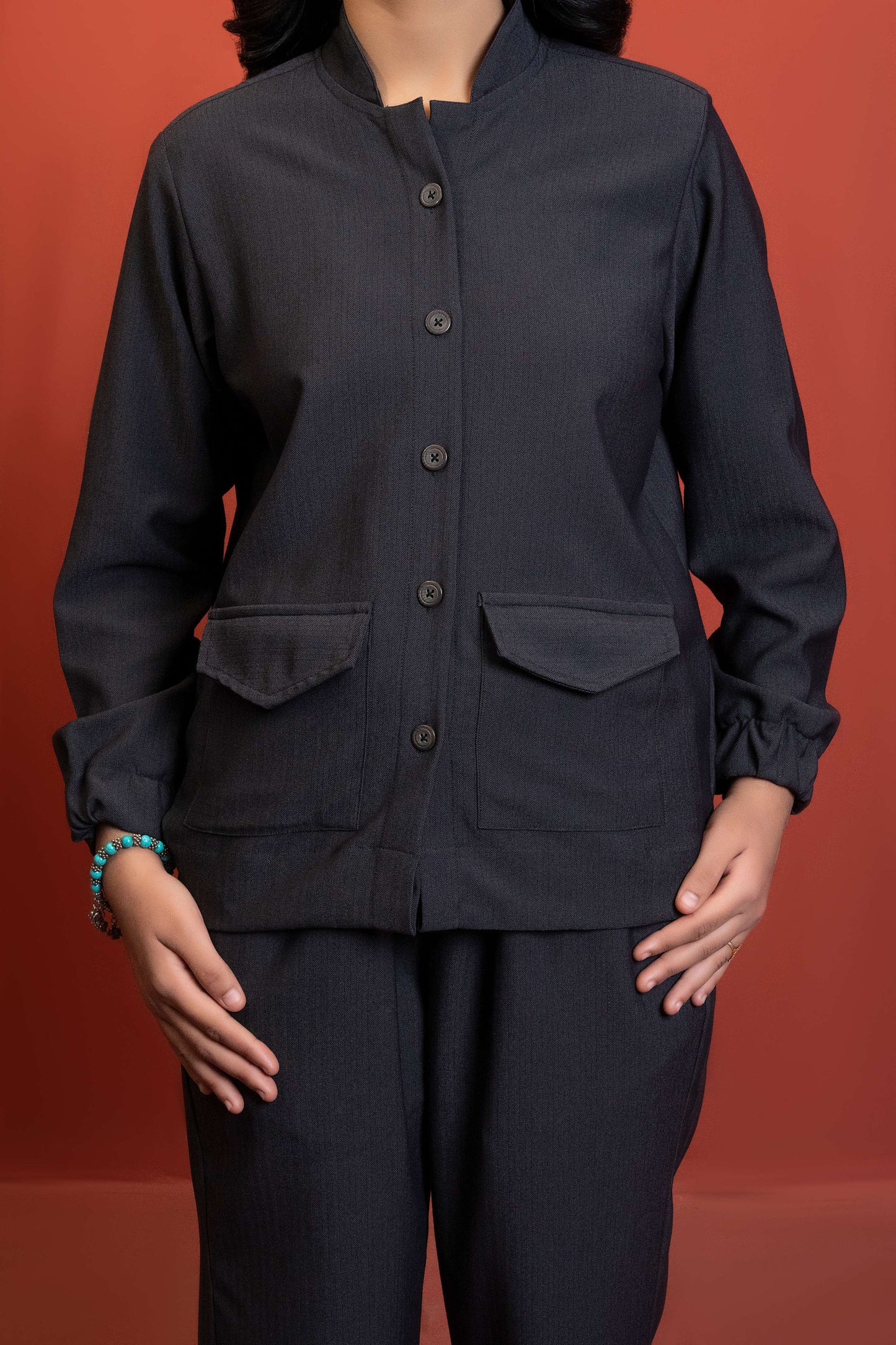Classic Essence Black Casual Set | Shirt & Trouser