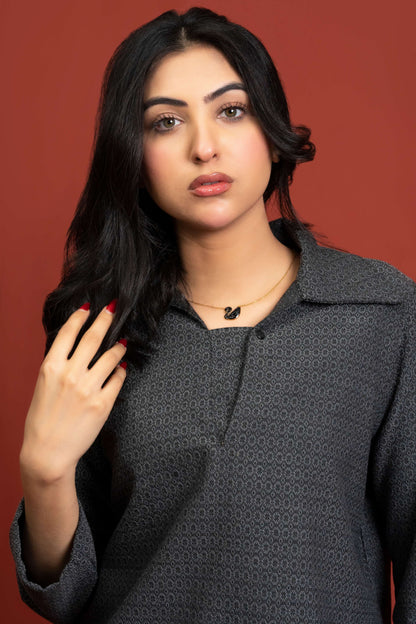 Classic Essence Charcoal Casual Set | Shirt & Trouser