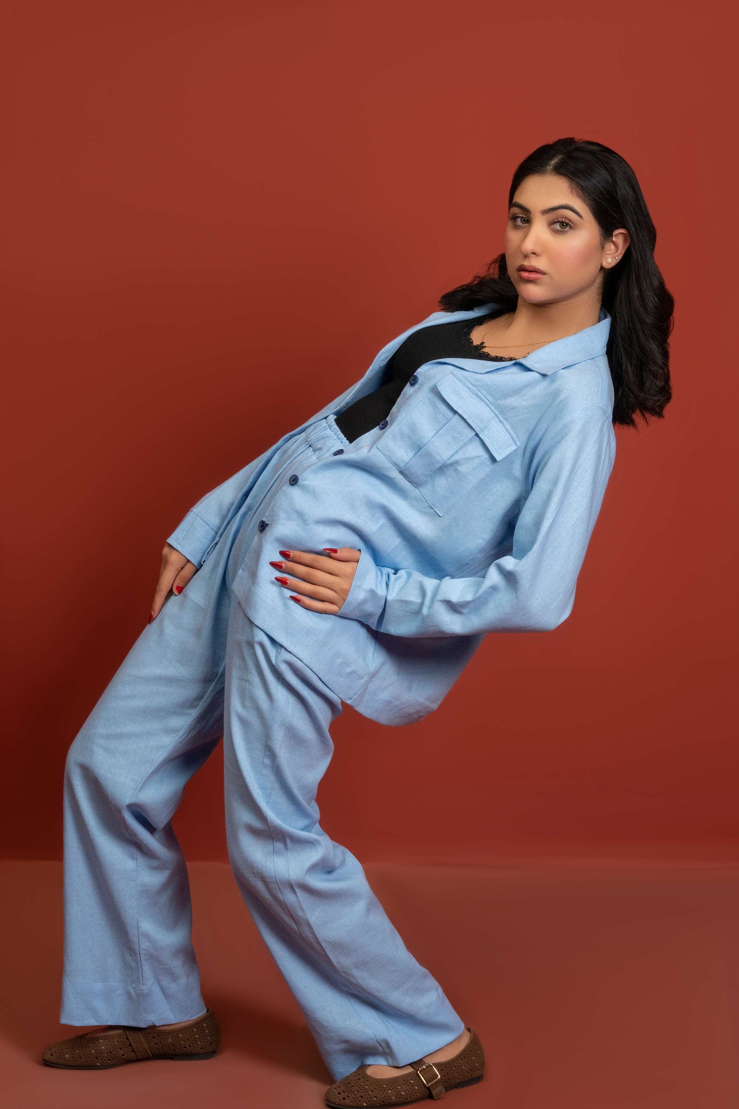 Classic Essence Frosty Casual Set | Shirt & Trouser