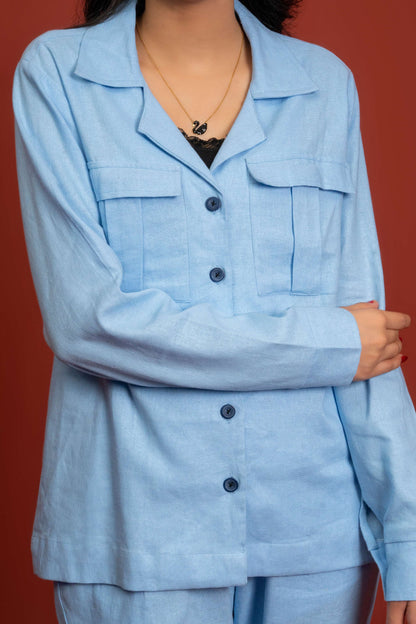 Classic Essence Frosty Casual Set | Shirt & Trouser