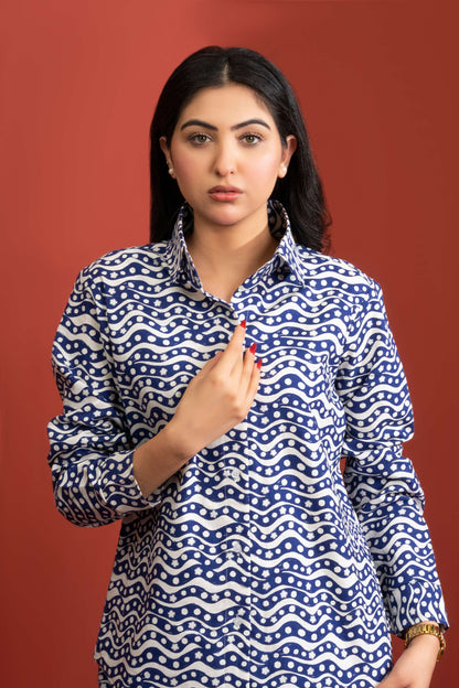 Classic Essence Stripped Casual Set | Shirt & Trouser