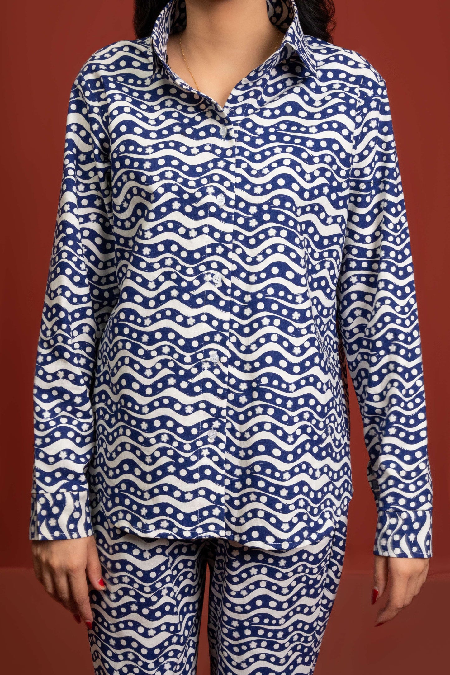 Classic Essence Stripped Casual Set | Shirt & Trouser