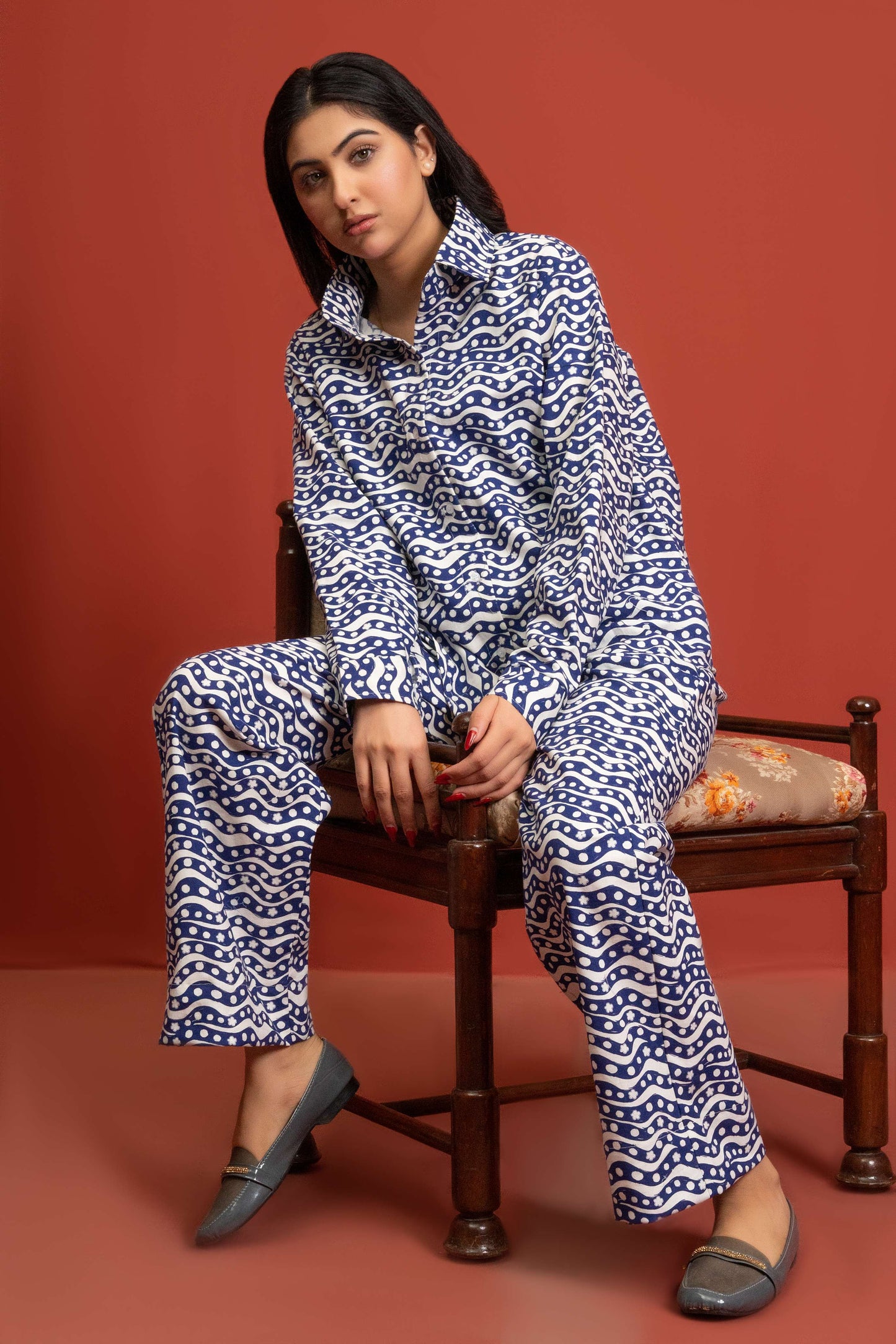 Classic Essence Stripped Casual Set | Shirt & Trouser