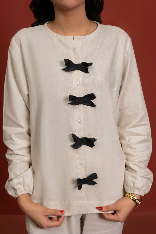 Classic Essence White Casual Set | Shirt & Trouser