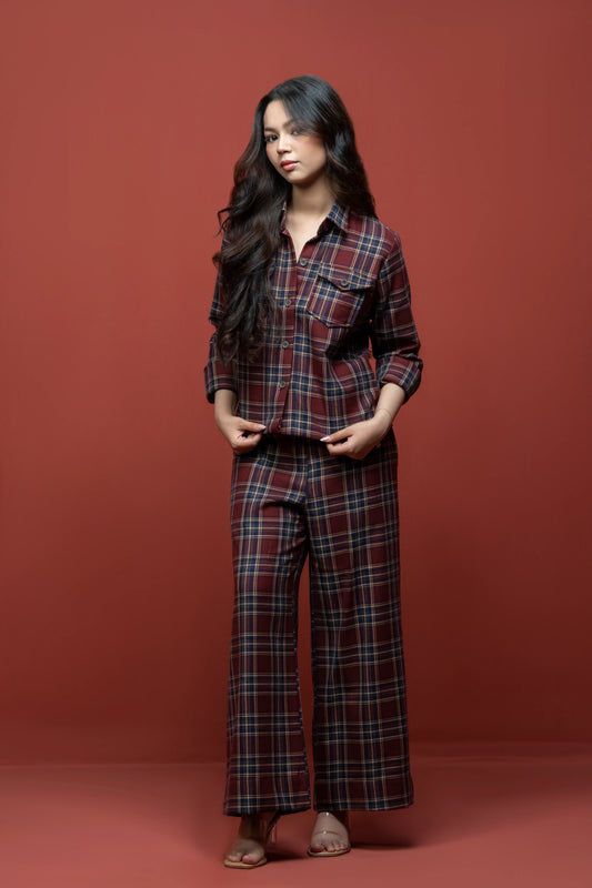 Classic Essence Stripped Casual Set | Shirt & Trouser