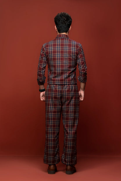Classic Essence Stripped Coord Set | Shirt & Trouser