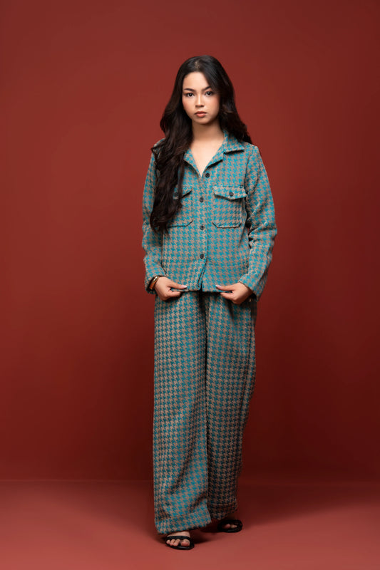 Classic Essence Stripped Casual Set | Shirt & Trouser
