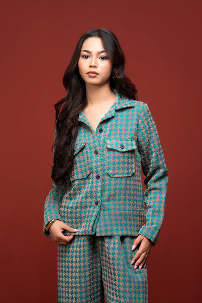 Classic Essence Stripped Casual Set | Shirt & Trouser