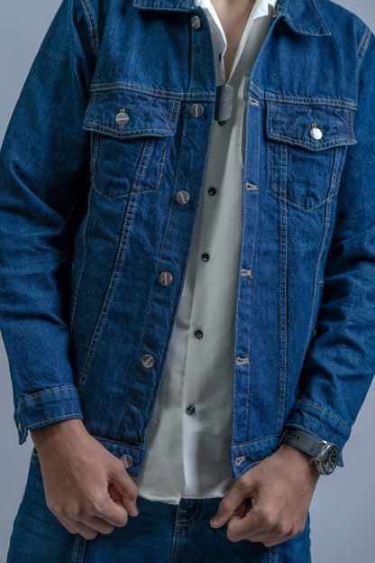 Denim Jacket Dark Blue Men