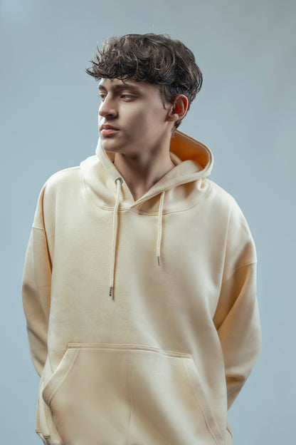 Hoodies Drop Shoulder Beige Men