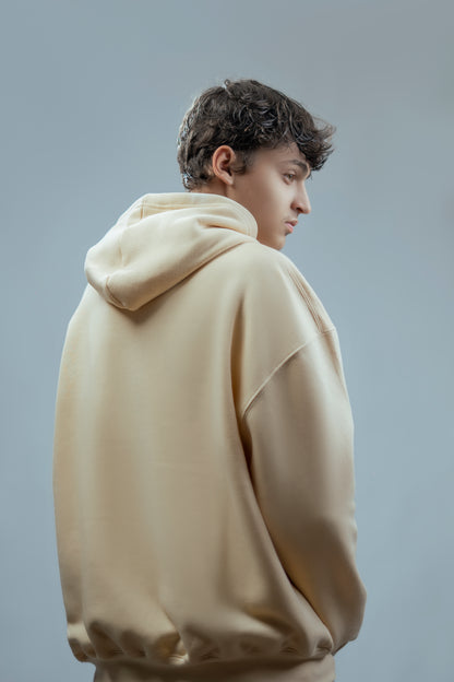 Hoodies Drop Shoulder Beige Men