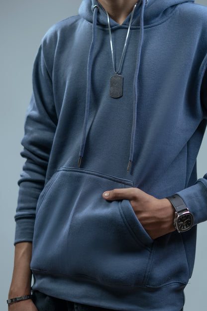 Hoodies Drop Shoulder Blue Men