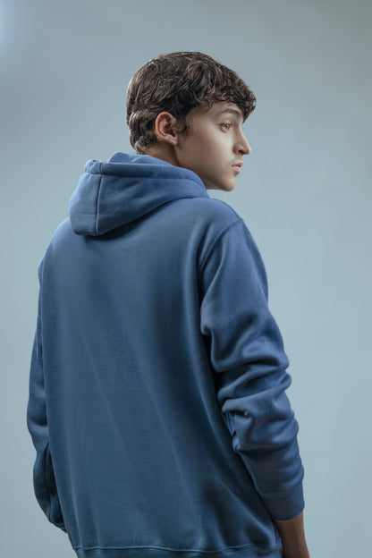 Hoodies Drop Shoulder Blue Men