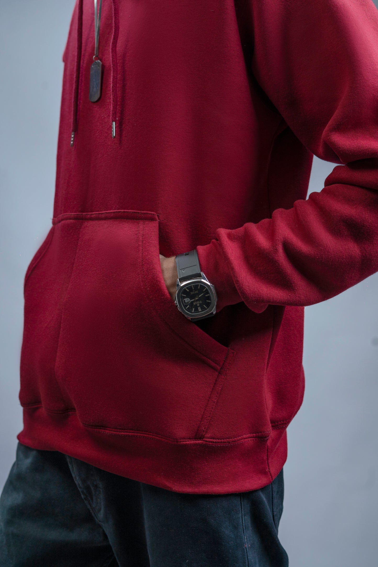 Hoodies Drop Shoulder Red Men