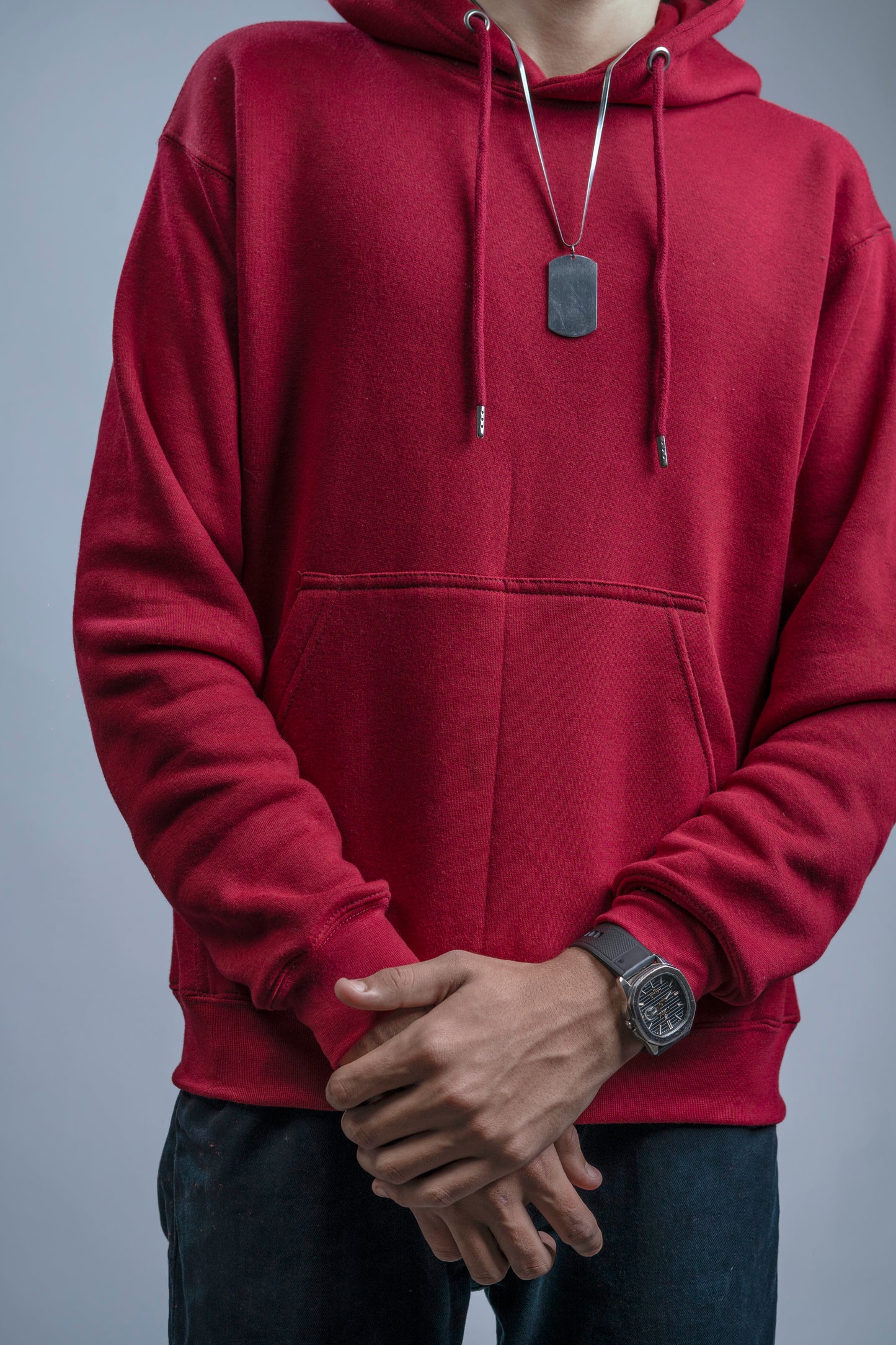 Hoodies Drop Shoulder Red Men