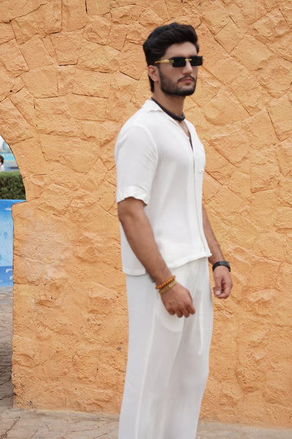 Relax Fit White Button-down